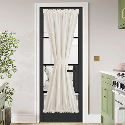 NICETOWN French Door Cover for Kitchen Window, Rod Pocket Front Sidelight by NICETOWN