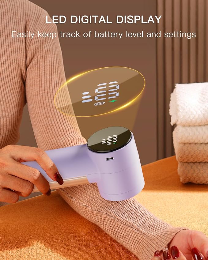 Electric Lint Remover and Fabric Shaver, Rechargeable Clothes Shaver - Image 3