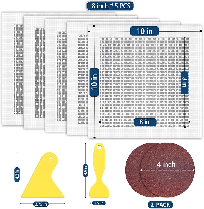 5pcs Drywall Patch Kit, Self-Adhesive Fiberglass Wall Repair Patch Kit & - Image 2
