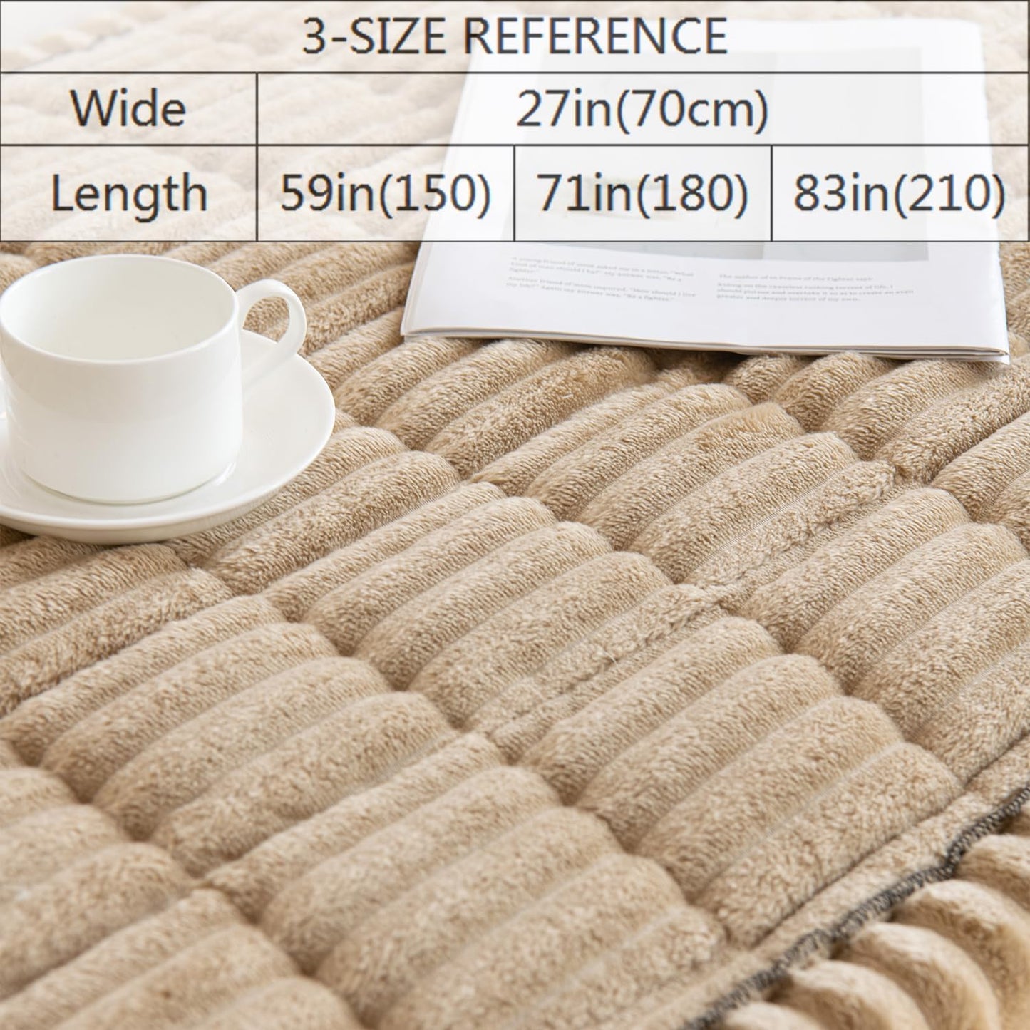 Gumfolk Pet Couch Covers for Sofa Slipcovers Couch Protector for Dogs Washable Cushion Cover, Sofa Pad Blanket Furniture, Brown, 27in*59in