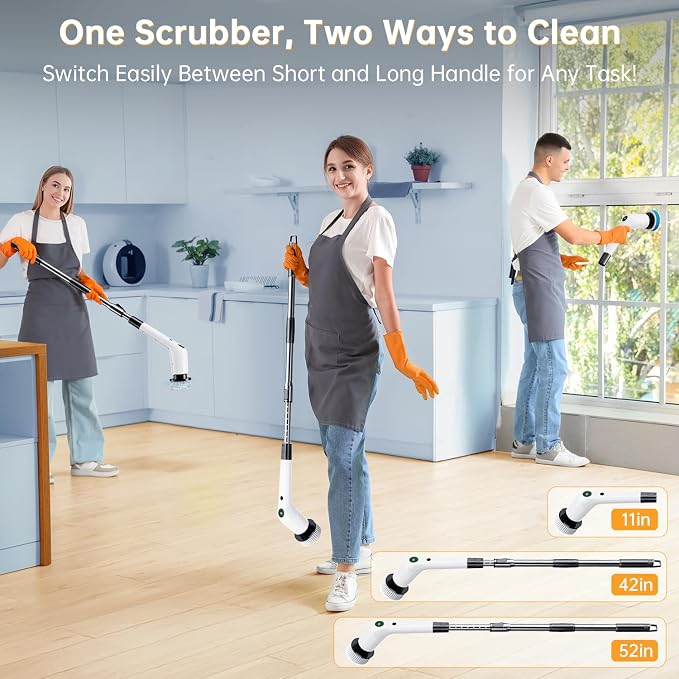 Electric Spin Scrubber, Cordless Shower Scrubber - Image 5