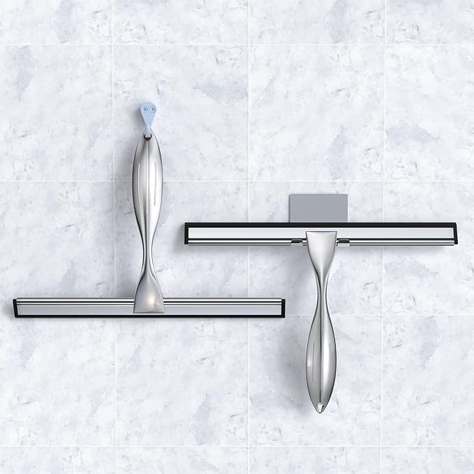 14-Inches Stainless Steel Shower Squeegee Set, Include Shower Door Hook - Image 6