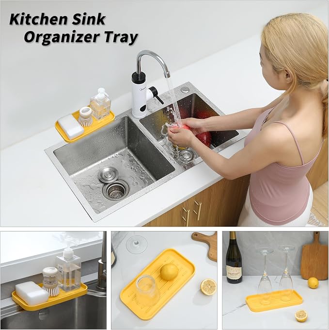 Silicone Kitchen Sink Organizer Tray - Image 3