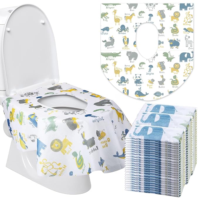 50 Packs Disposable Toilet Seat Covers Extra Large Individually Wrapped by Reginary