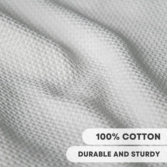 Artoid Mode 100% Cotton Navy Blue Light Dark Grey Waffle Weave Kitchen Dish - Image 2