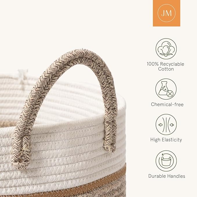 LA JOLIE MUSE Woven Basket Rope Storage Baskets - Image 5