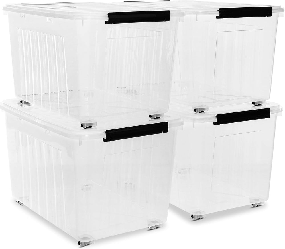 Citylife 82 QT Clear Plastic Storage Bins