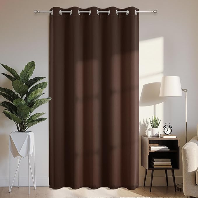 Joydeco Blackout Patio Sliding Door Curtains 90 Inches Long, Grommet Privacy by JOYDECO
