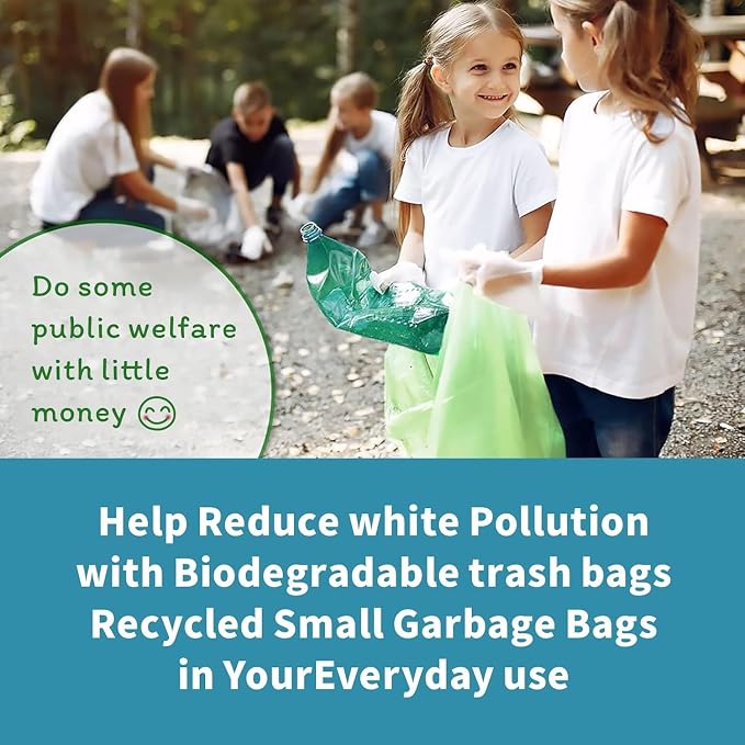 Small Trash Bags 1.2 Gallon 120 Counts Biodegradable Food Waste Bags, Mini 5L - Image 6
