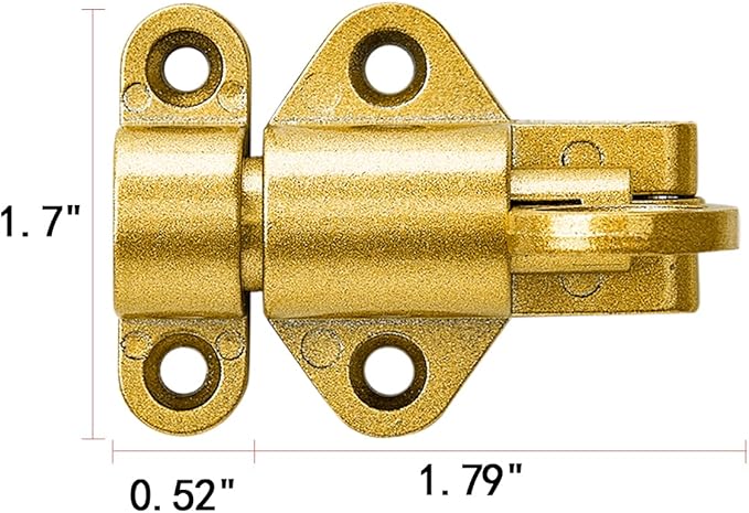 4 Packs Self-Closing Latches，Gold Spring Door Lock，Resilient Bolt Latch - Image 2