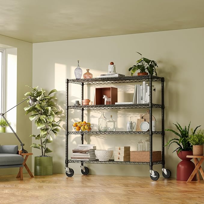 IZEUK 4-Tier Adjustable Heavy Duty Metal Storage Shelving Unit, Wide Utility - Image 7