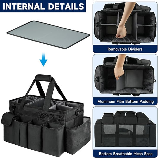 Cleaning Caddy Bag, Extra Large Cleaning Supplies Organizer - Image 2