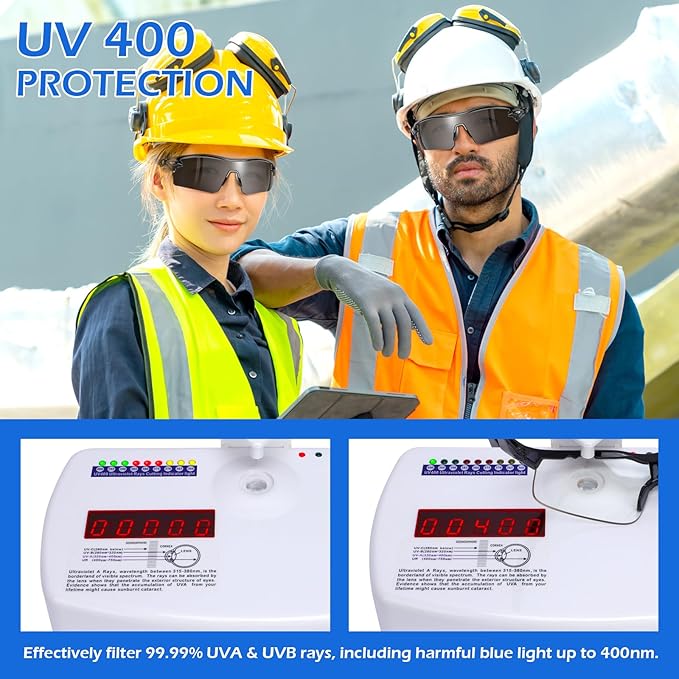 OXG 12 Pack Safety Glasses for Men Women, ANSI Z87.1 Safety Goggles Impact - Image 5