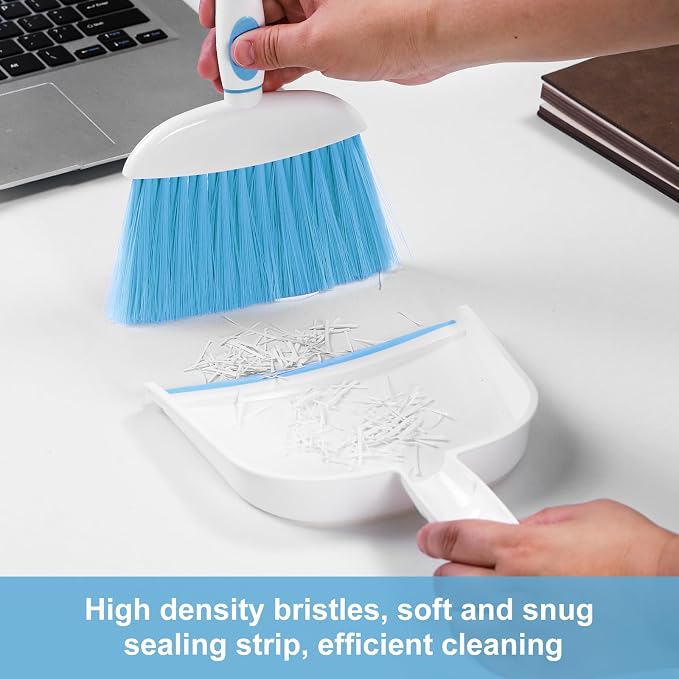 NACENA Small Dust Pan and Brush Set, Mini Broom and Dustpan Set Small Hand - Image 6