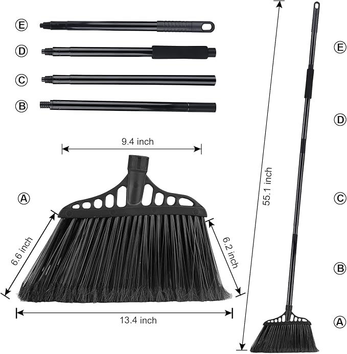 3-Pack Heavy Duty Broom, Commercial Broom - Image 8