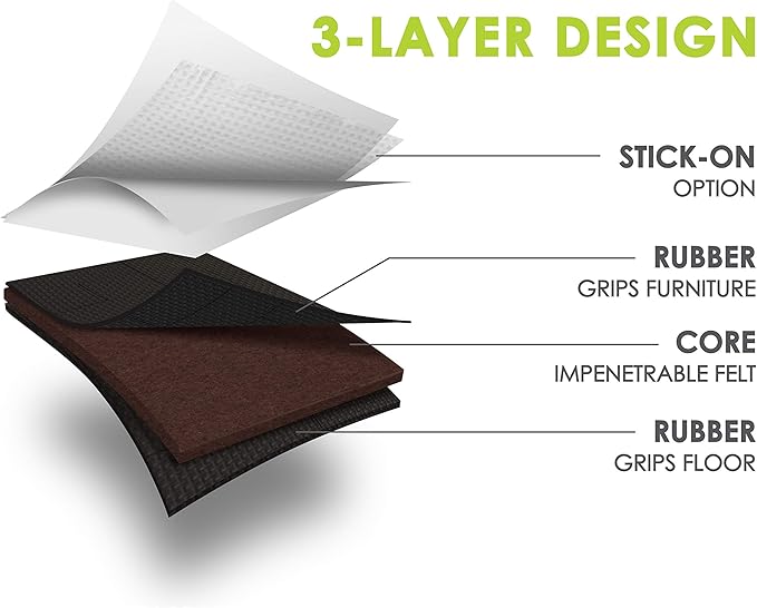 Slipstick GorillaPads 4 Inch Non Slip Furniture Gripper Pads Stops Sliding and - Image 3