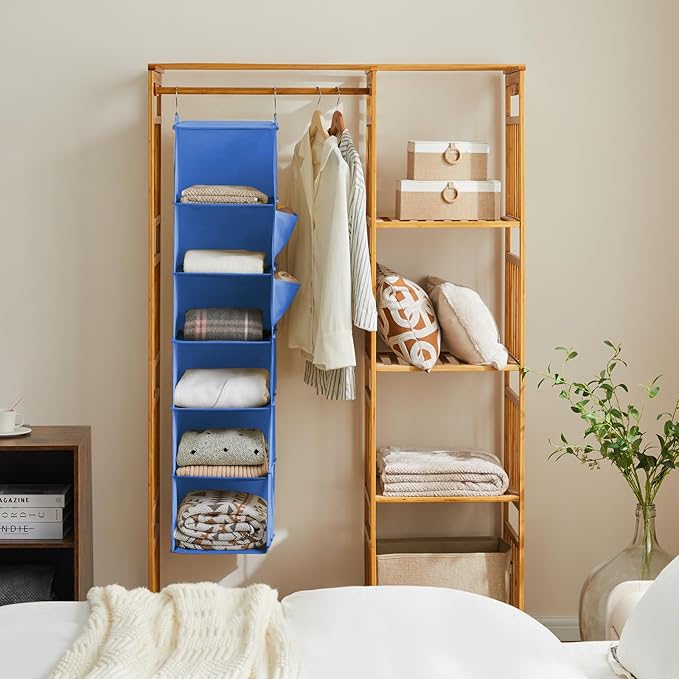 YOUDENOVA Hanging Closet Organizer, 6-Shelf Closet Hanging Storage Shelves - Image 6