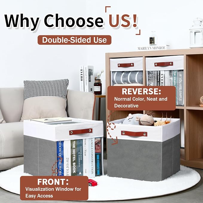 HNZIGE Fabric Cube Storage Bins - Image 5