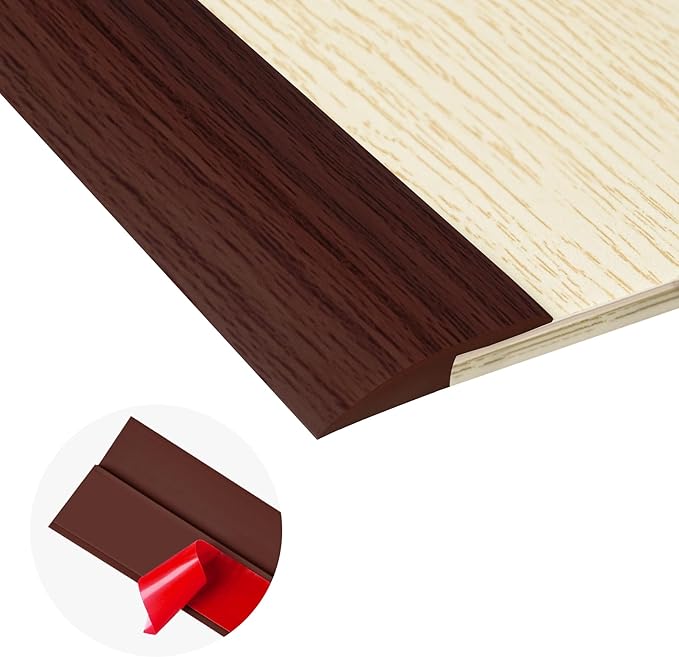 20Ft Carpet Floor Transition Strip, Self Adhesive Floor Edging Trim Strip by MYFAMIREA