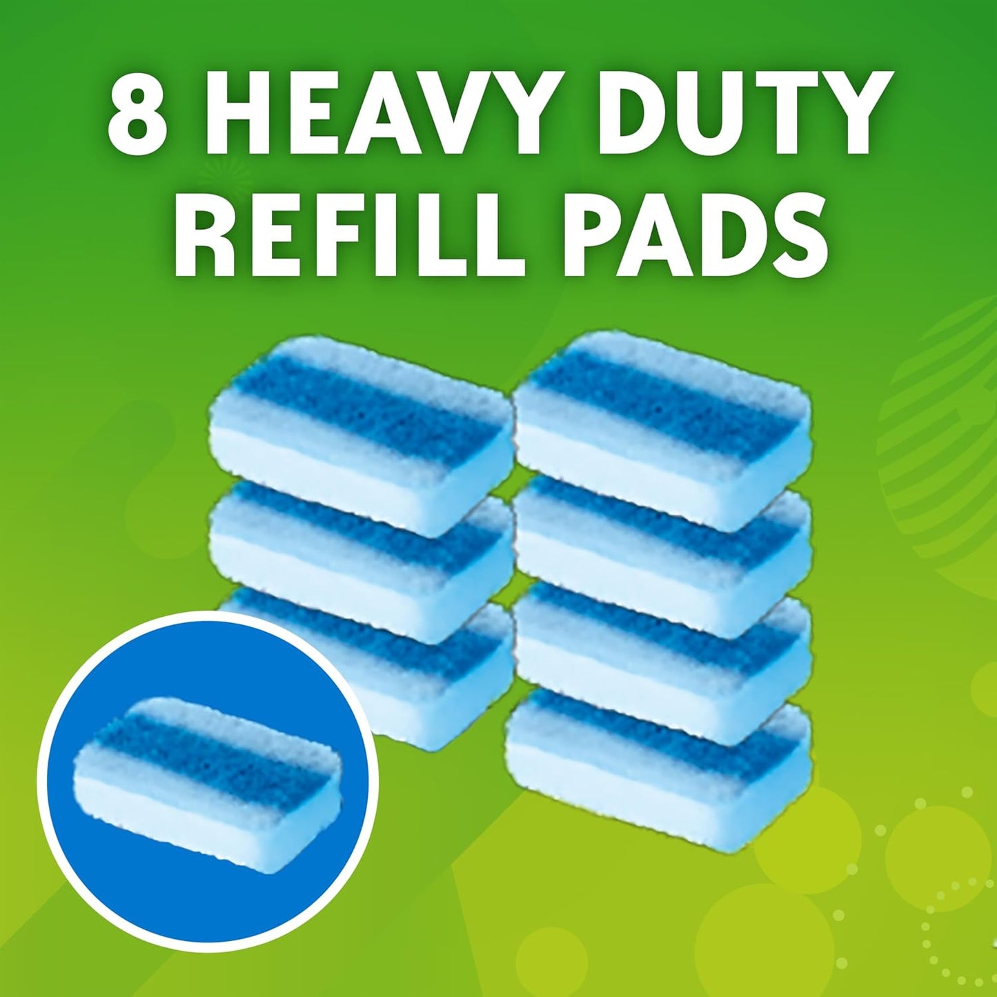 Scrubbing Bubbles Toilet Bowl Wand Cleaner Refills, Fresh Brush Heavy Duty Cleaner Toilet Refill Pads, Removes Limescale & Odors, Citrus Scent, 8 Count (Pack of 1)