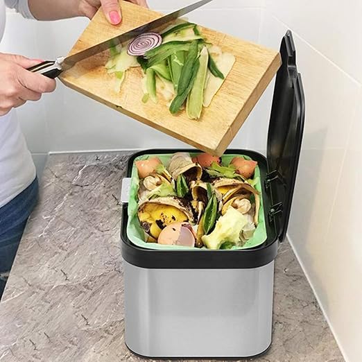 Compost Bin for Countertop, Compost Bucket Indoor Sealed, Food Waste Caddy - Image 3
