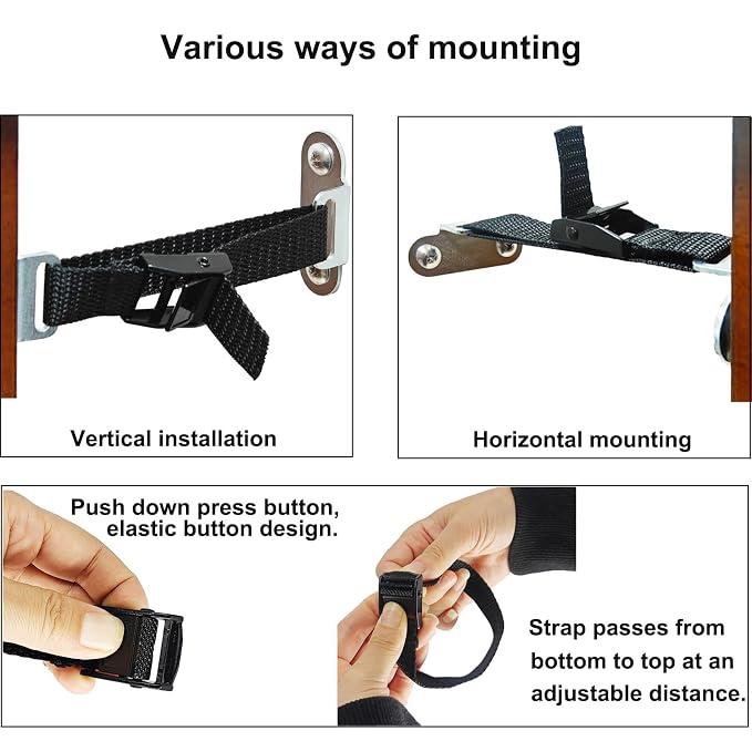 Furniture Anchors for Baby Proofing, Anti Tip Furniture Anchors, Furniture Wall - Image 2