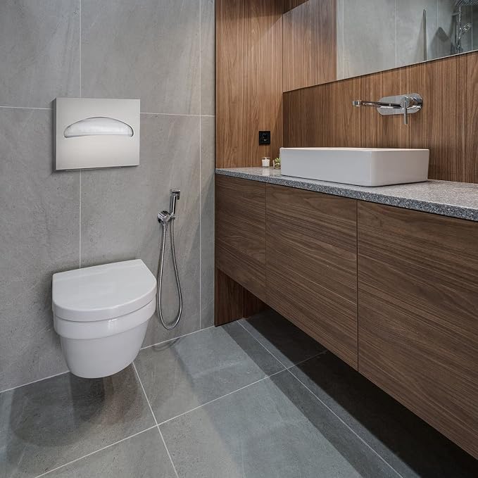 Toilet Seat Cover Dispenser Wall Mounted SUS 304 Stainless Steel Brushed - Image 6