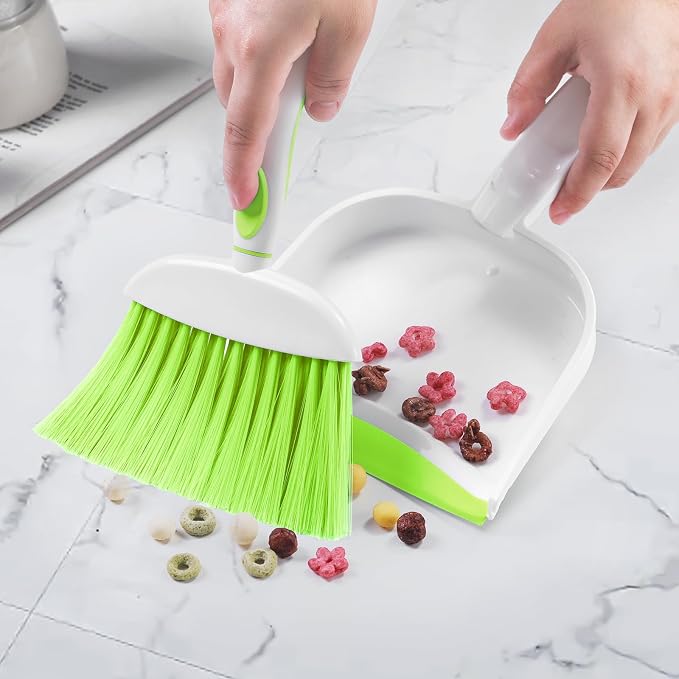 NACENA Small Dust Pan and Brush Set, Mini Broom and Dustpan Set Small Hand - Image 4