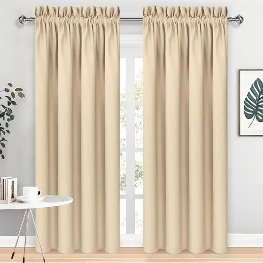 DWCN Blackout Curtains Room Darkening Thermal Insulated Bedroom Curtains Window by DWCN