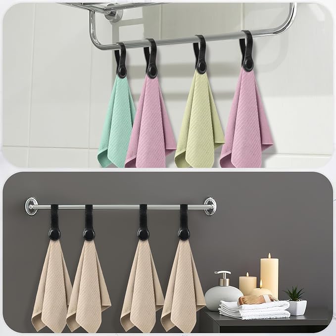 4 PCS Genuine Leather Towel Clips - Image 5