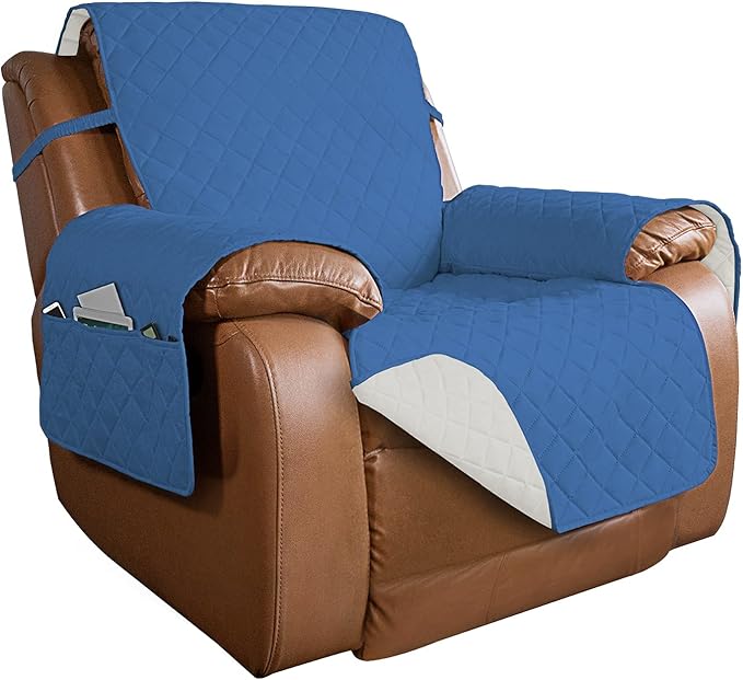 PureFit Reversible Quilted Sofa Cover, Water Resistant Slipcover Furniture by PureFit