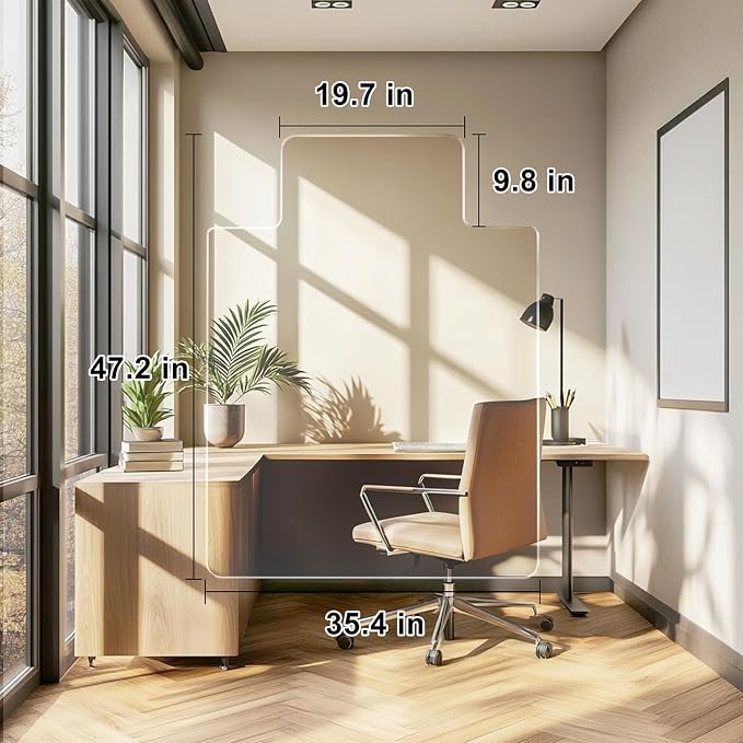 Beveled Edge Irregular Office Chair Mat - Image 7