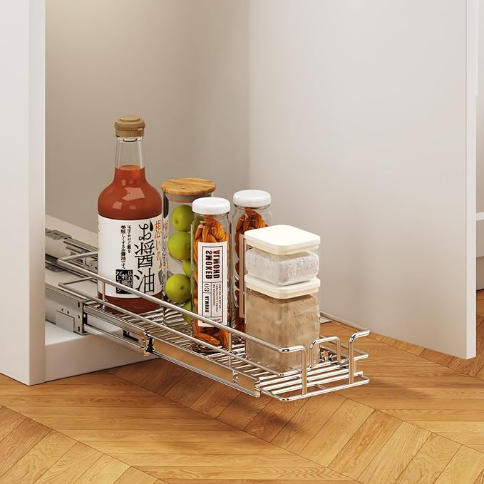 Pull Out Cabinet Organizer 5½" W x 21½" D, Heavy Duty Cabinet Pull Out Shelves - Image 5