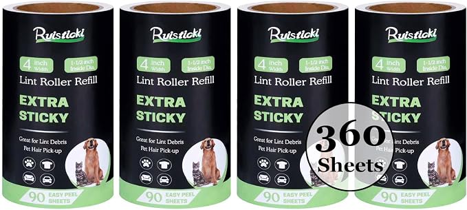 4 inch Lint Roller Refills for Amazon IKEA Evercare and Others, Extra Sticky by Unknown