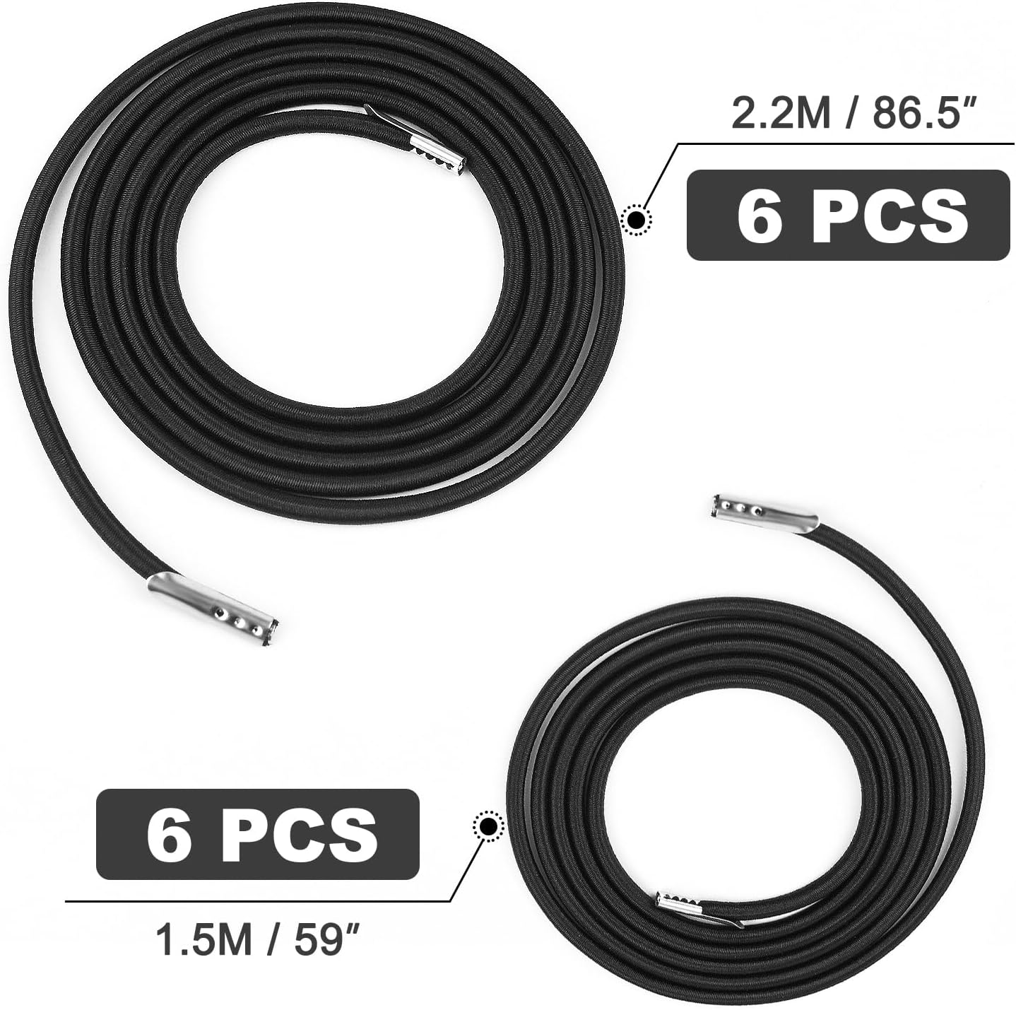 12 Cords Zero Gravity Chair Replacement Cord, Antigravity Chair Replacement,Universal Repair Cord Kit for Repairing Zero Gravity Chair(Black)