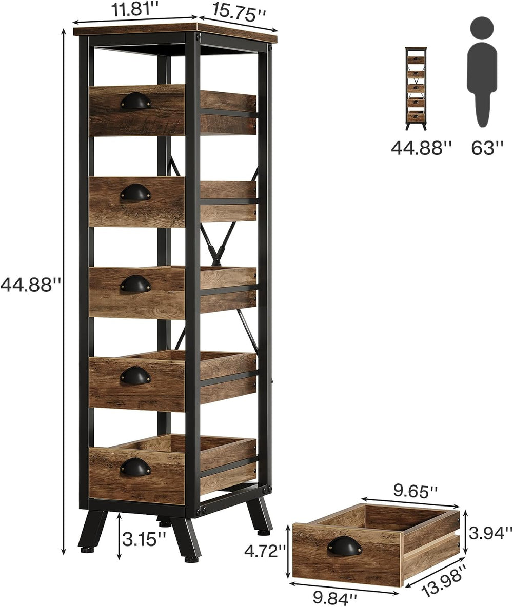 Tribesigns 5-Tier Kitchen Stand Fruit and Vegetable Storage Rack Set of 2