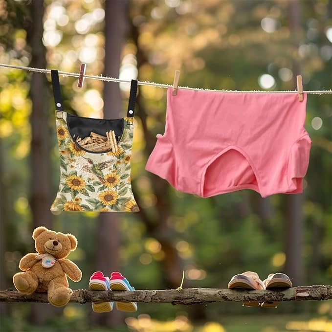 Hummingbird Laundry Clothespin Bag Clothespin Storage Hanger Bag - Image 4