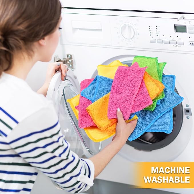 Tanlade Microfiber Cleaning Cloth Cleaning Rags Reasonable Kitchen Towels - Image 6