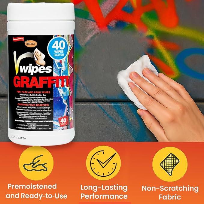 V-Wipes Graffiti Remover Wipes – Pre-Moistened Towels - Image 4