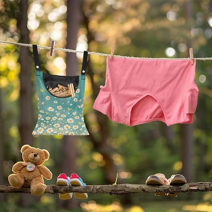 Clothespin Bag for Clothes Pin Holder for Outside and Clothes Line Pins - Image 3