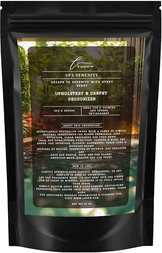 Spa Serenity Carpet Freshener Powder 16 oz | Powerful Odor Eliminator by Lapew