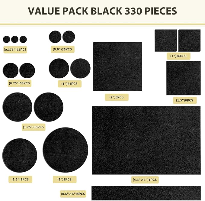 Ezprotekt 330 Pcs Felt Furniture Pads - Image 6