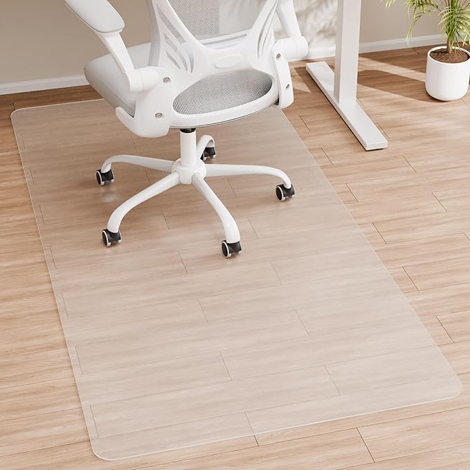 Office Chair Mat for Hardwood Floor, Easy Glide, Protects Hard Surfaces from by HOMEK