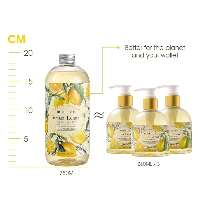 ROMIIE ZOI Lemon Scent Liquid Hand Soap Refills - Image 2