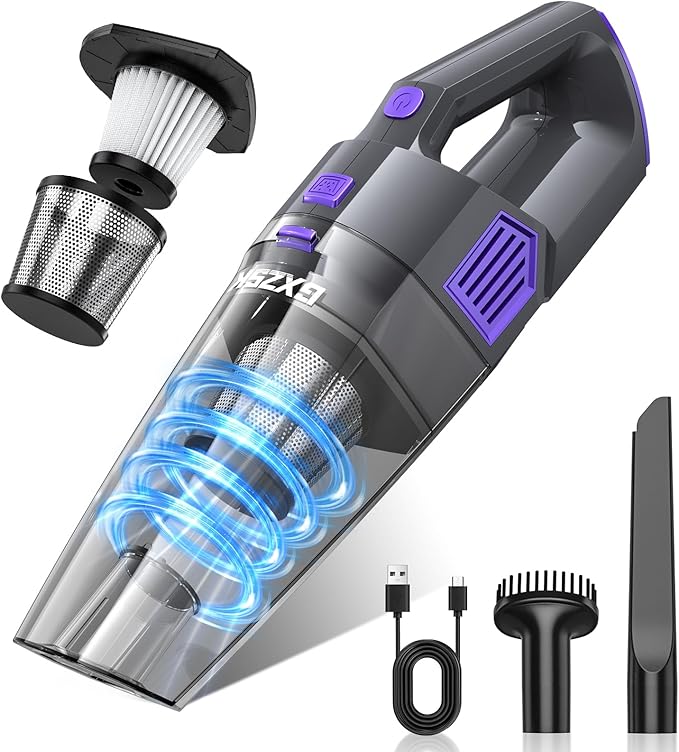 Handheld Vacuum Cordless, 15000PA Strong Suction Hand Held Car Vacuum Cleaner by GXZSK