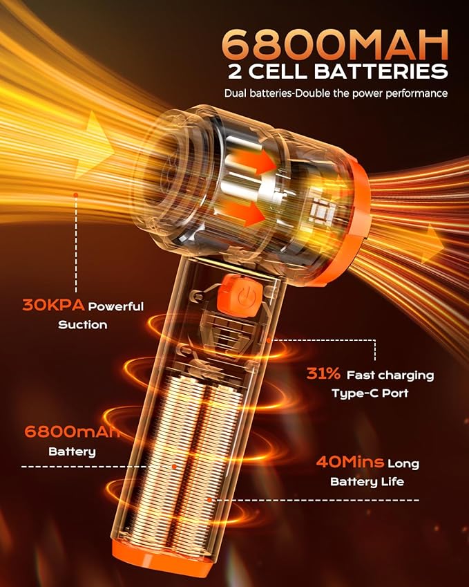 Car Vacuum Portable Cordless, Handheld Vacuum Cordless - Image 4
