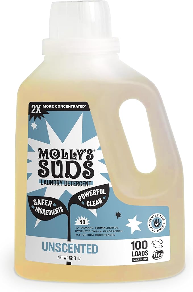 Molly's Suds Liquid Laundry Detergent | Clean Laundry Detergent Soap by MollysSuds