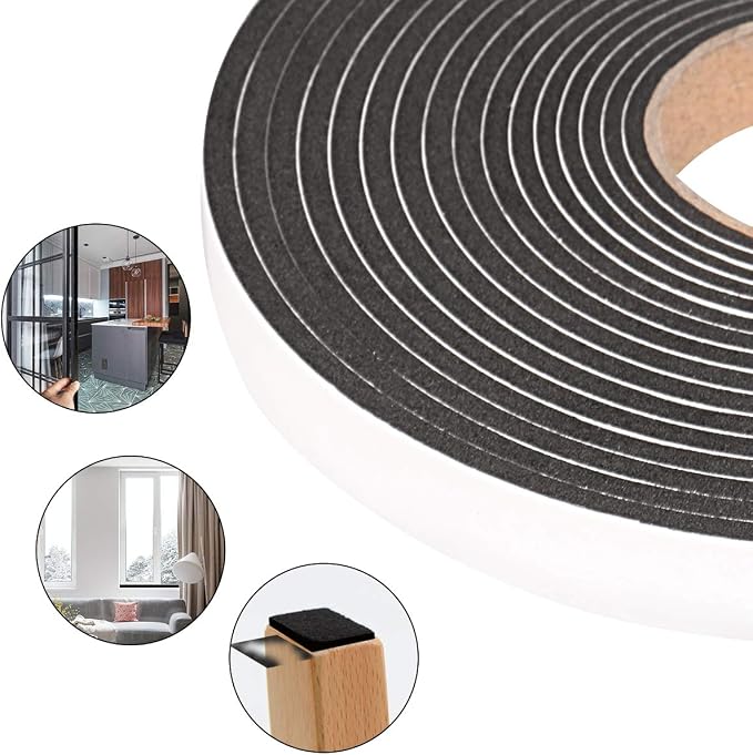 Foam Seal Tape 26 Feet Long, 1/2 Inch Wide x 1/8 Inch High Density Foam Strip - Image 5