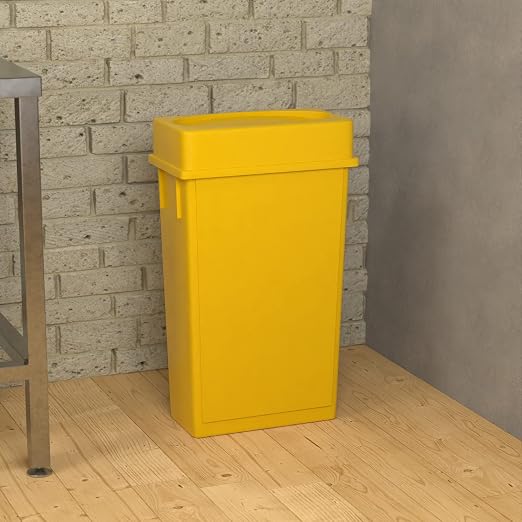 23 Gallon Yellow Slim Jim Trash Can - Image 4