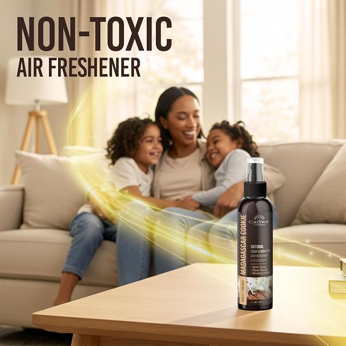 Non-Toxic Odor Eliminator, Natural Vanilla & Cinnamon Air Freshener Spray - Image 4